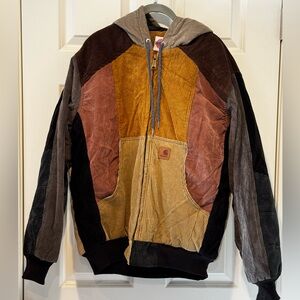 Corduroy patchwork jacket with Carhartt logo